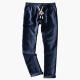 Men's Summer Pants with Elastic Waistband and Drawstring