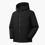 Men's Ski Jacket with Hood and Zipper Pockets
