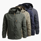 Men's Hooded Jacket with Zipper and Pockets