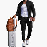 Men’s Two-Piece Set with Zip Jacket and Pants