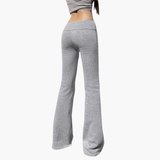 Flared Knitted Trousers for Women – Comfortable & Stylish