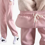Women's Jogging Pants with Drawstring Waistband and Cuffs
