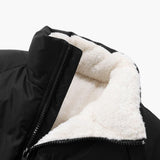 Warm Women's Puffer Jacket with Fleece Lining and Hood