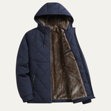 The Corvara Men’s Thick Plush Fleece Lined Winter Hooded Coat