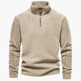 Men's Zip-Up Fleece Pullover with Soft Lining