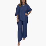 Loungewear Set for Women – Wide Pants & Loose Blouse