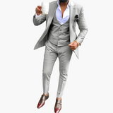 Men's Suit Set with Vest and Breathable Blazer
