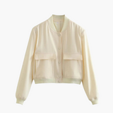 Women's Utility Bomber Jacket with Large Pockets