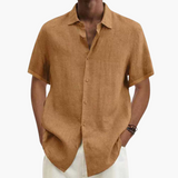 Men's Casual Shirt - Short Sleeve with Button Placket, Summer Style