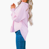 Casual Women's Shirt with Button Placket – Comfortable & Stylish