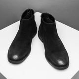 The Stonebridge Men’s Vintage Leather Suede Chelsea Boots with Zipper