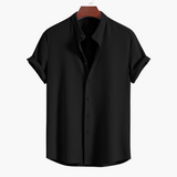 Men's Shirt with Stand Collar - Slim Fit, Elegant & Modern