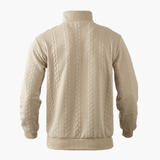 Men's Pullover with Cable Knit Pattern – Classic, Warm & Stylish