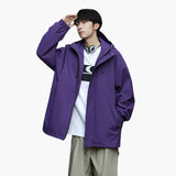 Men's Zip-Up Hoodie with Elastic Hem