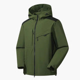Men's Ski Jacket with Hood and Zipper Pockets