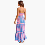 Maxi Dress for Women - Striped Summer Dress with Straps