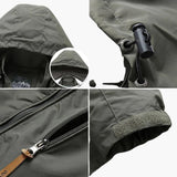 Men's Hooded Jacket with Zipper and Pockets