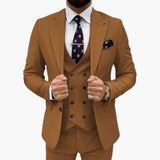 Men's Three-Piece Suit with Slim Fit for All Seasons