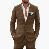 Men's Summer Suit with Lapel and Tailored Fit
