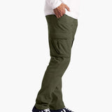 Men's Summer Cargo Pants with Pockets and Adjustable Waist
