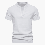 Men's T-Shirt with V-Neck Made of Breathable Cotton