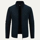 The Brackenridge Men’s  Warm Fleece Lined Thick Knitted Full Zip Jacket