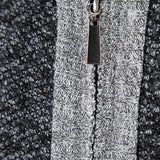 Men's Zip-Up Cardigan with Ribbed Cuffs