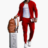 Men’s Two-Piece Set with Zip Jacket and Pants