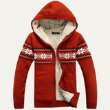 The Porto Azzurro Men’s Knit Zip Up Jacket with Nordic Pattern