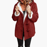 Women's jacket with hood and toggle closure