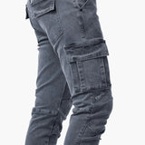 Men’s Cargo Jeans with Stretch and Pockets