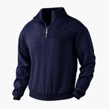 Men's Pullover with Cable Knit Pattern – Classic, Warm & Stylish