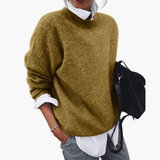High Collar Knit Sweater for Women – Oversized & Soft
