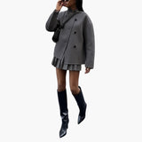 Women’s Jacket with Stand Collar and Buttons