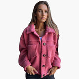 Women's Fleece Jacket with Buttons – Cozy & Warm