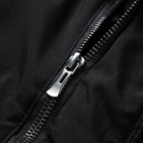 Men's Parka Jacket with Hood and Front Zipper