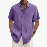 Men's Casual Shirt - Short Sleeve with Button Placket, Summer Style