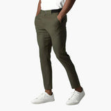 Men’s Stretch Chinos with Elastic Waistband and Slim Legs