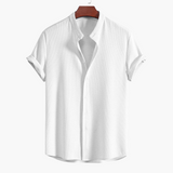 Men's Shirt with Stand Collar - Slim Fit, Elegant & Modern
