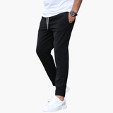 Men's Stretch Pants with Slim Legs and Waistband