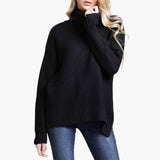 Women's sweater with turtleneck and long sleeves