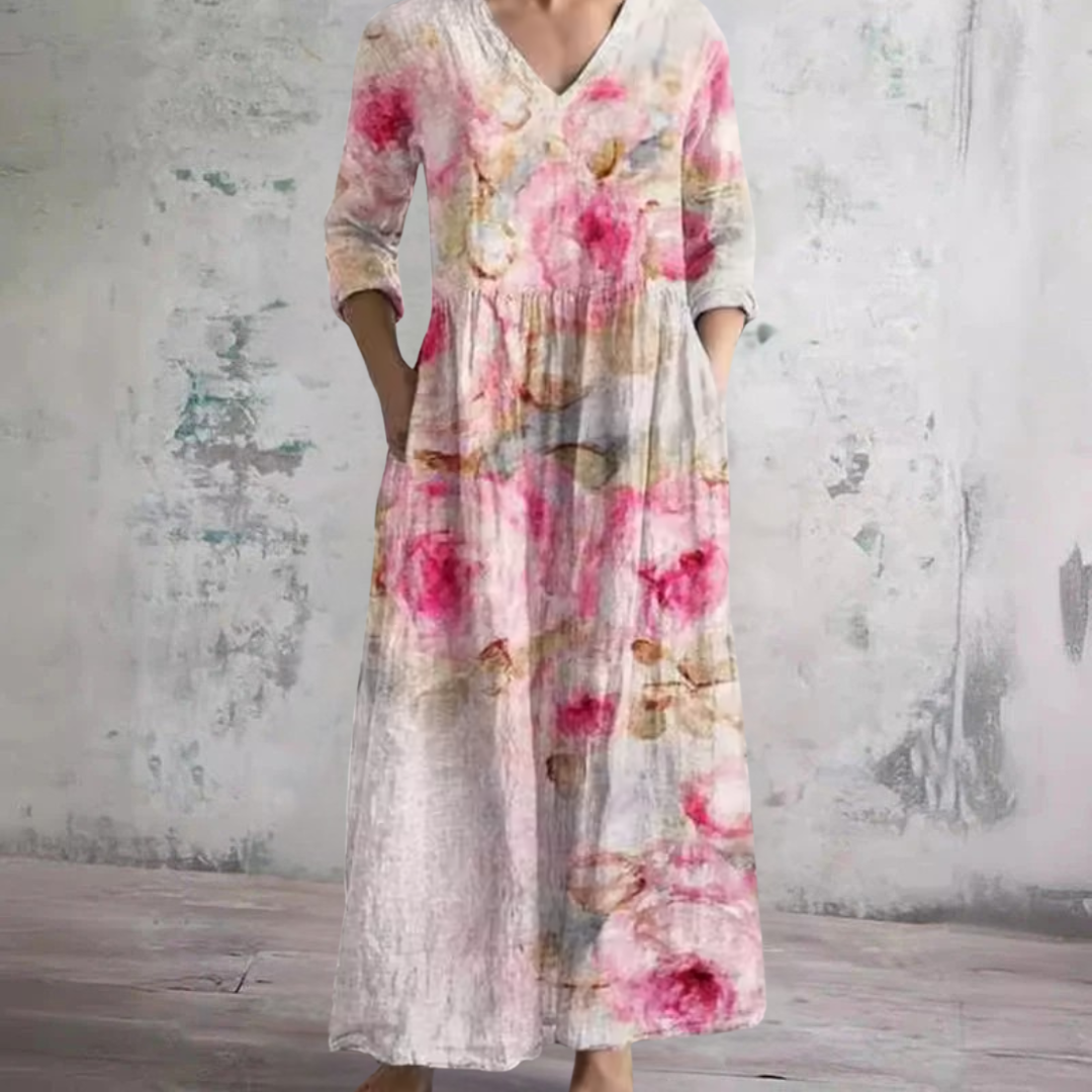 Barbara Floral Summer Dress Pink