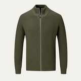 The Richmend Men’s Elegant Merino Wool Zip Up Cardigan