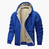 Men's Fleece Jacket with Zipper and Long Sleeves