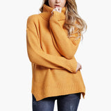 Women's sweater with turtleneck and long sleeves