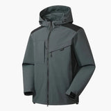 Men's Ski Jacket with Hood and Zipper Pockets