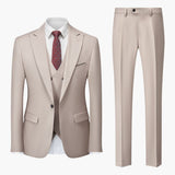 Elegant Slim Fit Suit - Men's 3-Piece for Business