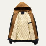 The Lecco Men’s Multi Layer Hooded Bomber Jacket