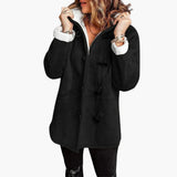 Women's jacket with hood and toggle closure