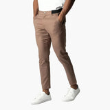 Men’s Stretch Chinos with Elastic Waistband and Slim Legs